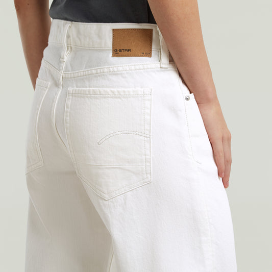 G-Star Judee - Loose - Ecru Damenjeans mit lockerer Passform und heller Ecru-Waschung, Detailansicht der Gesäßtaschen