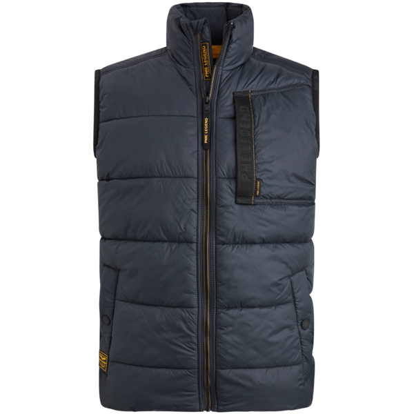Vorderansicht des PME Legend Avizer Bodywarmer in Salute mit Reißverschluss und Brusttasche