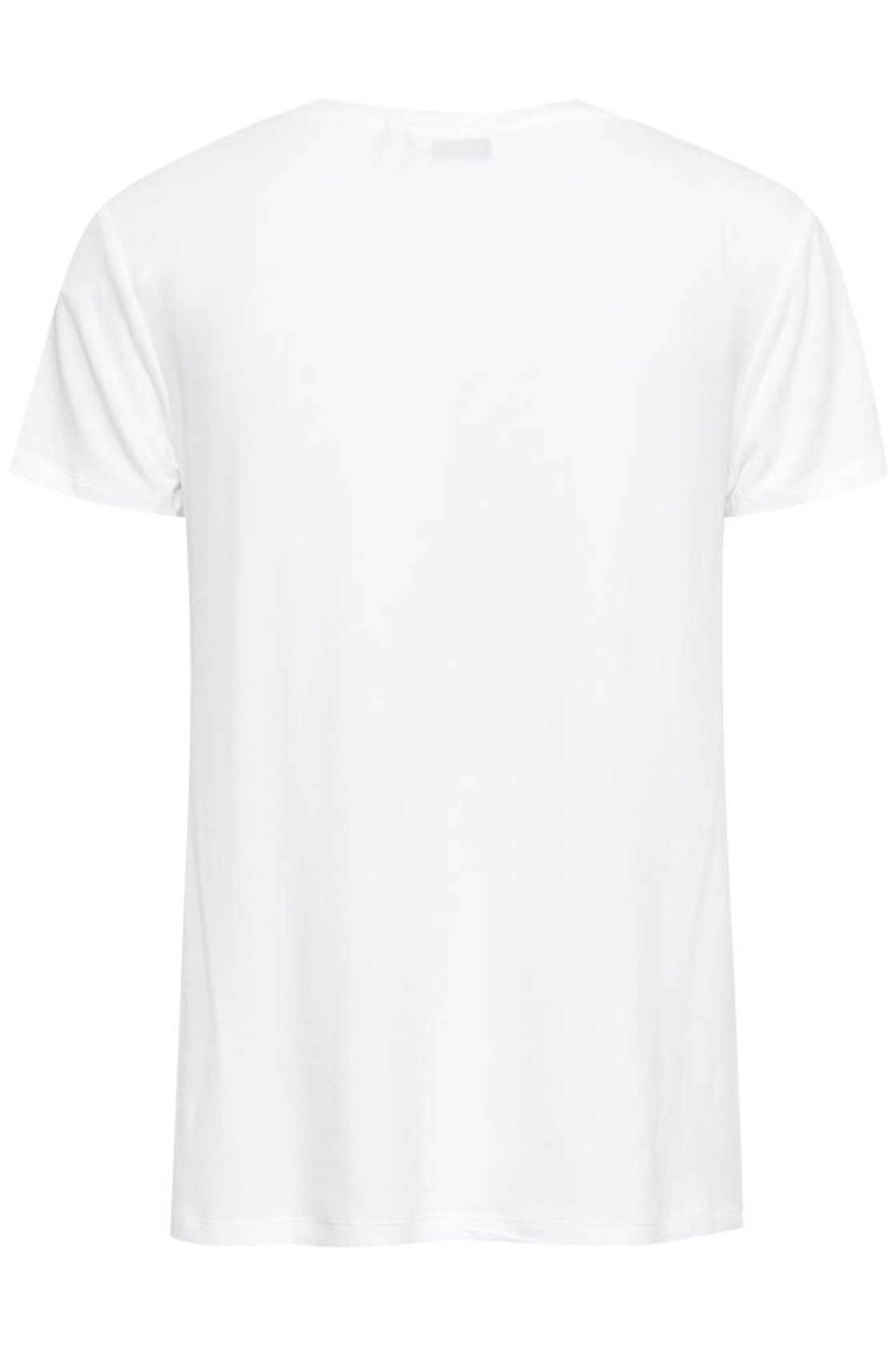 B.young Rexima V-Neck Tshirt - Optical White Rückansicht aus weicher Baumwolle in klassischem Weiß