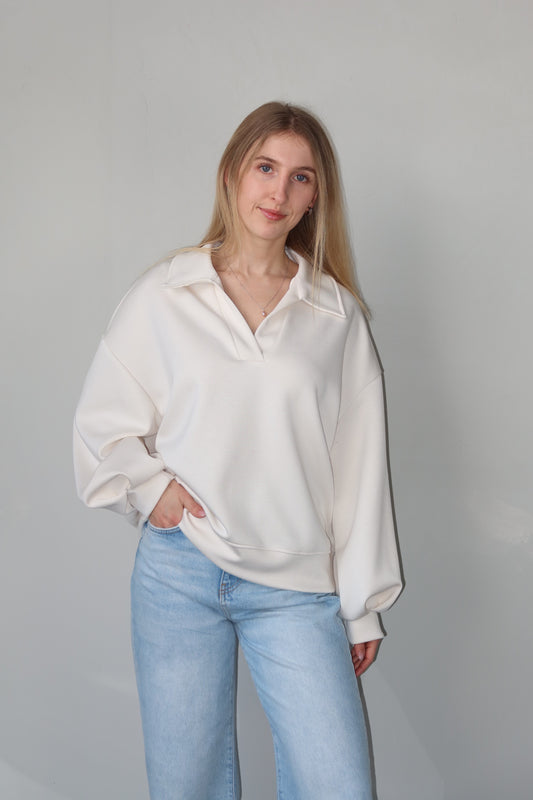 celincarolin Pure Ease Sweat Vanilla Pearl Vorderansicht Nahaufnahme