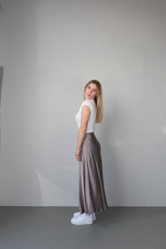 celincarolin Soft Flow Skirt Mocha Haze Seitenansicht