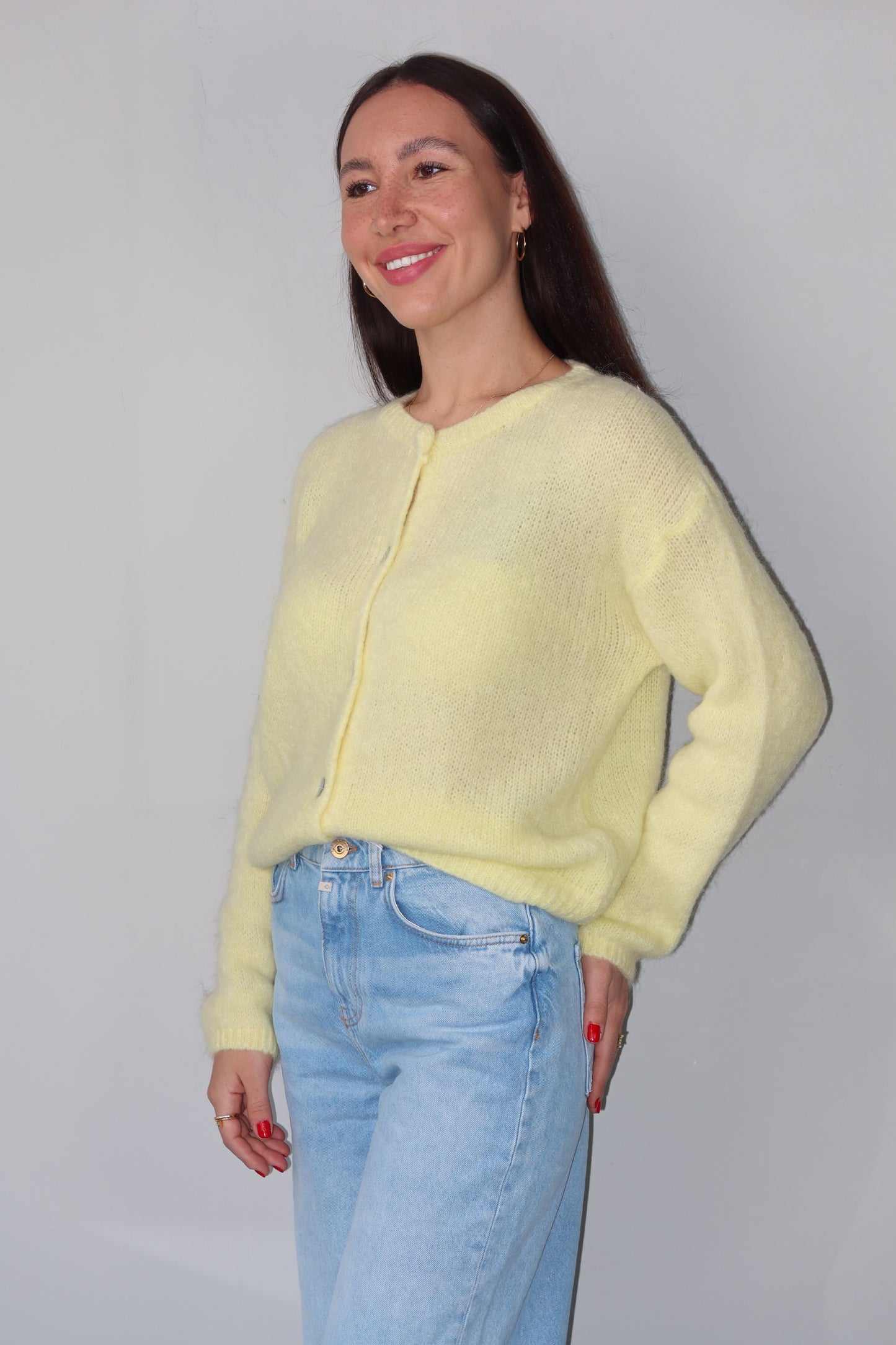 celincarolin cloud cardigan soft butter seitenansicht