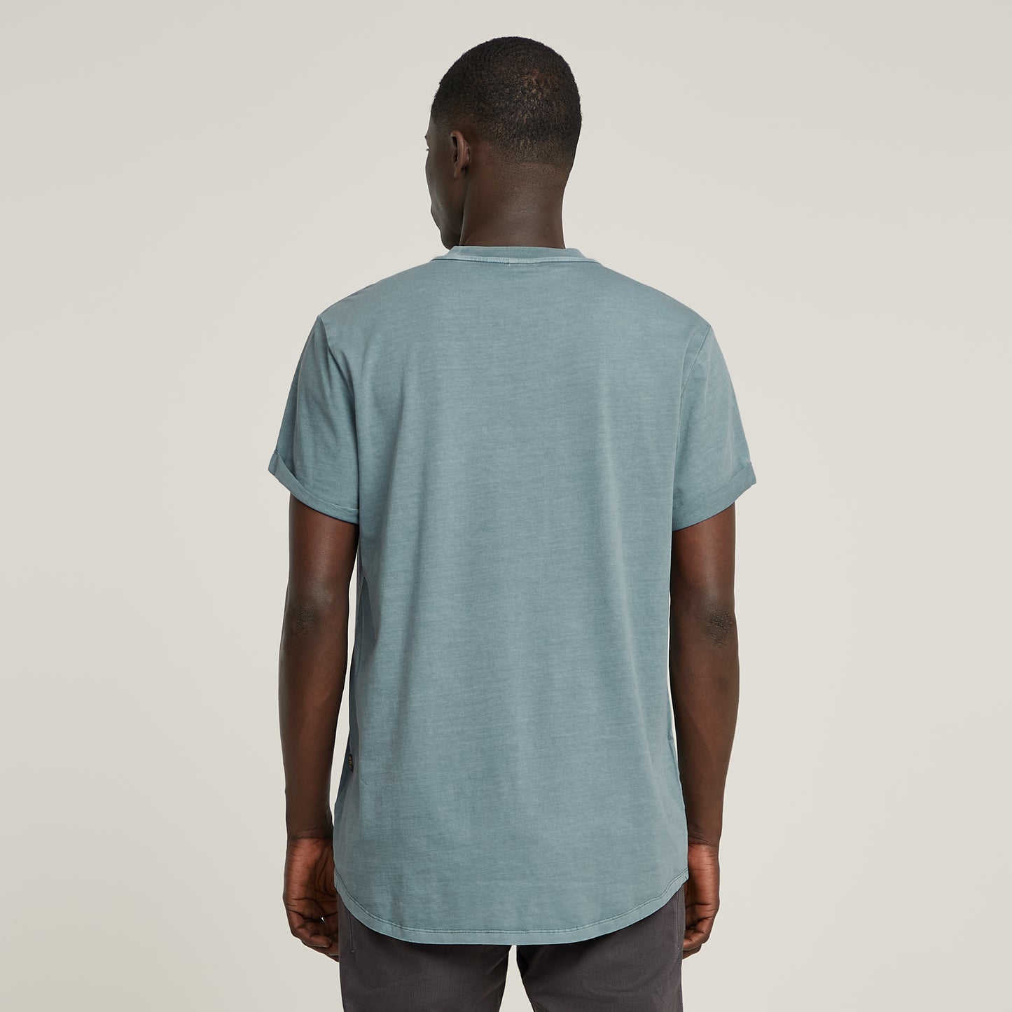 G-Star Lash T-Shirt Bolt Grey – Rückansicht mit lockerem Schnitt und abgerundetem Saum.
