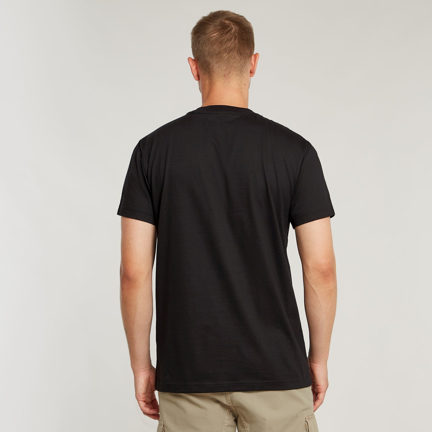 G-Star Originals T-Shirt Dark Black – Rückansicht mit klassischer Passform und schlichtem Design.