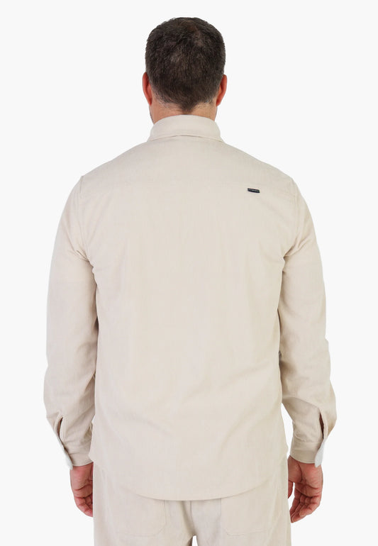 Rückansicht des Kleinigkeit Cordplay Shirt - Frappe mit strukturiertem Cordstoff und modernem, cleanem Schnitt.