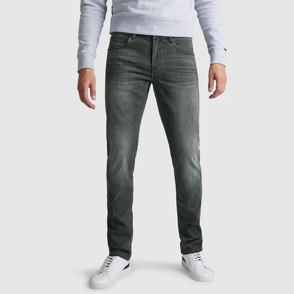Vorderansicht der PME Legend Nightflight Jeans – Regular Fit in Stone Mid Grey, bequeme Herrenjeans mit modernem, geradem Schnitt und zeitlosem Look.