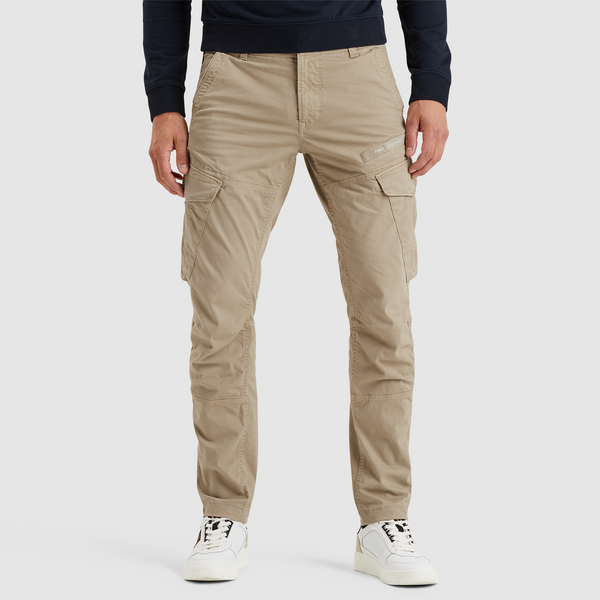 Vorderansicht der PME Legend Nordrop Tapared Hose in Plaza Taupe mit funktionalen Taschen und modernem Schnitt
