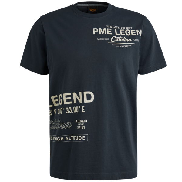 PME Legend Short Sleeve T-Shirt Salute – Vorderansicht mit markantem Grafik-Print und Rundhalsausschnitt.