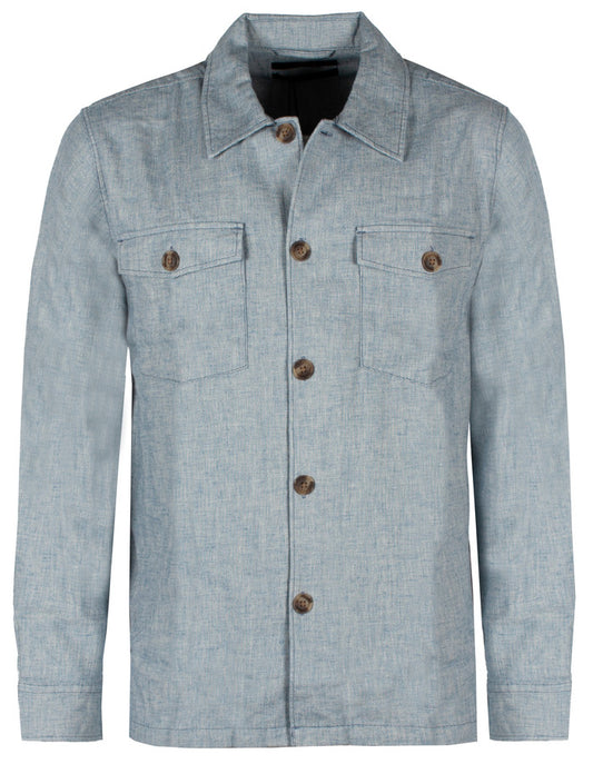 Herrenhemd Indicode Redon in Copen Blue mit Knopfleiste und Brusttaschen – stilvolles Jeanshemd für den Frühling