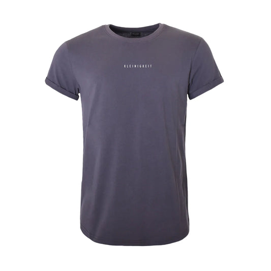Kleinigkeit Greatcut T-Shört KK Mitte in Grau mit stilvollem Schriftzug auf der Brust und umgeschlagenen Ärmeln. Perfekt für moderne, schlichte Outfits.