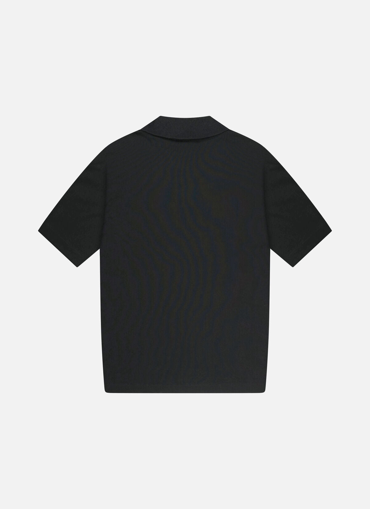 Off The Pitch Wardrobe Essentials Polo - Black, schwarzes Polo-Shirt mit kurzen Ärmeln, geradem Schnitt und cleanem Design, Rückansicht