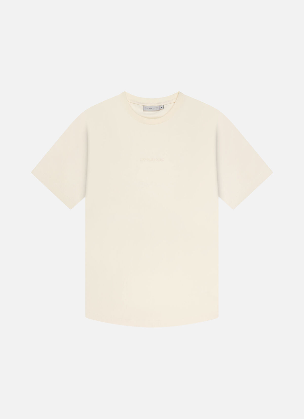 Off the Pitch Botanic Slim Fit Tee - Off White in Frontansicht, schmal geschnittenes T-Shirt mit Rundhalsausschnitt in Off White
