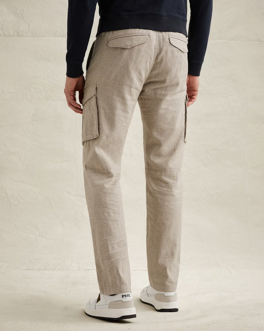 PME Legend Jetheed Pants Structured Linen - Coriander leichte Herrenhose mit strukturierter Leinenqualität und Seitenansicht