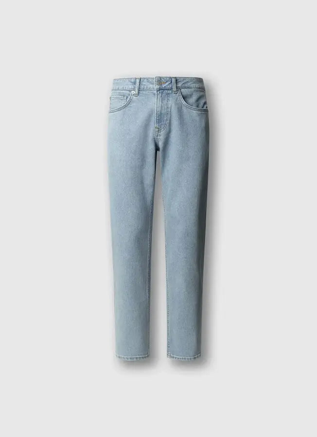 Pepe Jeans London Cash - Mid Waist Regular Straight - 3CB Jeans in hellblauer Waschung, Vorderansicht mit geradem Bein