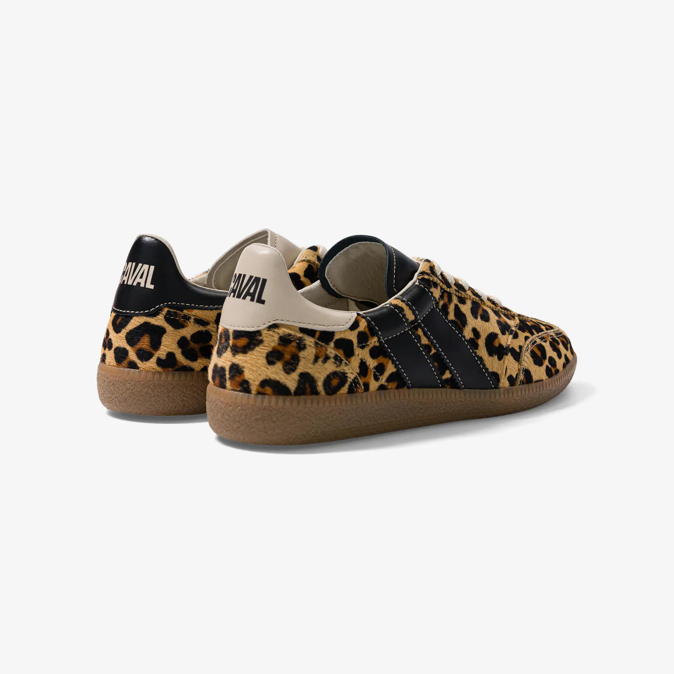 Caval Leo Obsession Sneaker mit Leopardenprint und asymmetrischem Design in Rückansicht