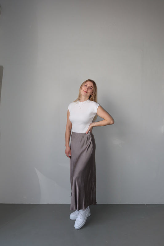 celincarolin Soft Flow Skirt Mocha Haze Vorderansicht