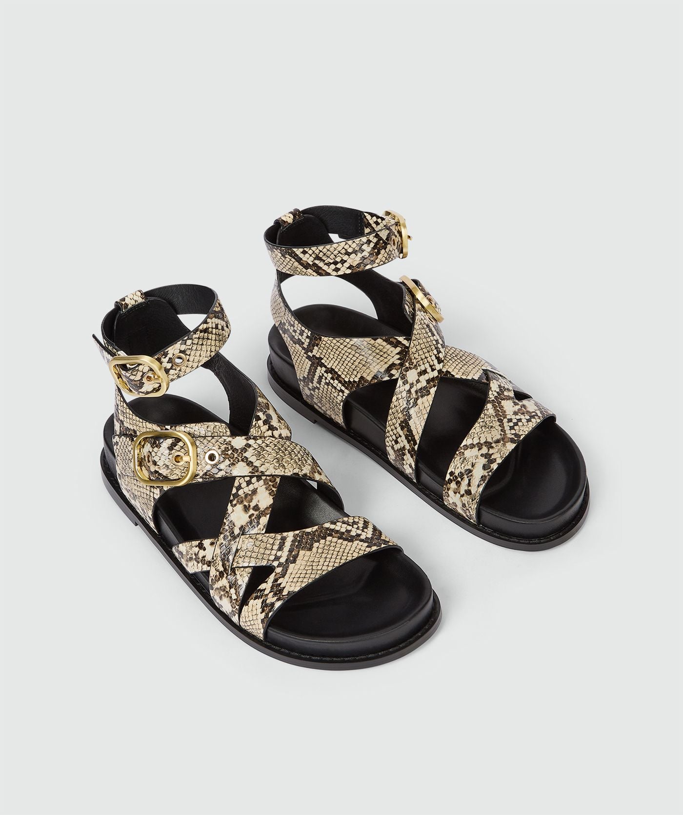 Josh V Serena - Snake stylische Damen Sandalen mit Schlangenprint, überkreuzten Riemen und goldenen Schnallen als Paaransicht