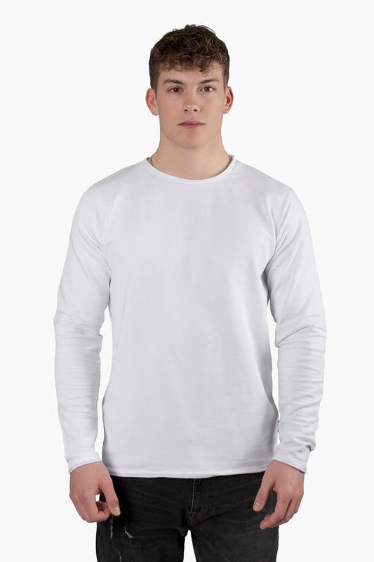 Frontansicht des Kleinigkeit Leonardo diKaputtio Langarm - White Langarmshirts mit Rundhalsausschnitt und schlichtem Design