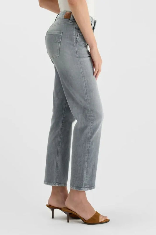 Le Temps Des Cerises 400/17 - High Waist Regular - Adi Grey Jeans in seitlicher Ansicht, graue Regular-Fit-Jeans mit hoher Taille