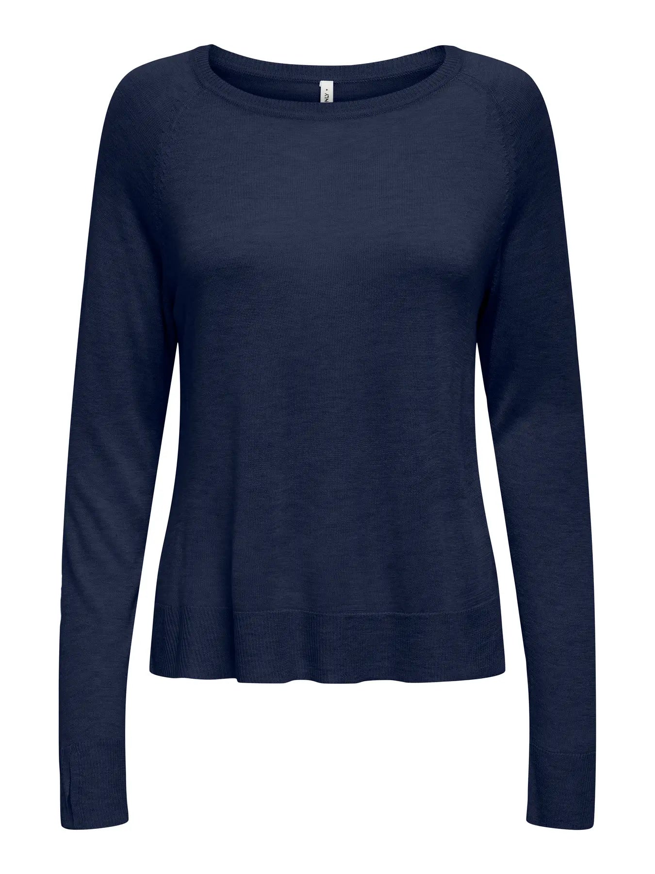 Only Vienna Knit Pullover in der Farbe Naval Academy Melange, weicher Strick mit Rundhalsausschnitt und lässigem Schnitt.