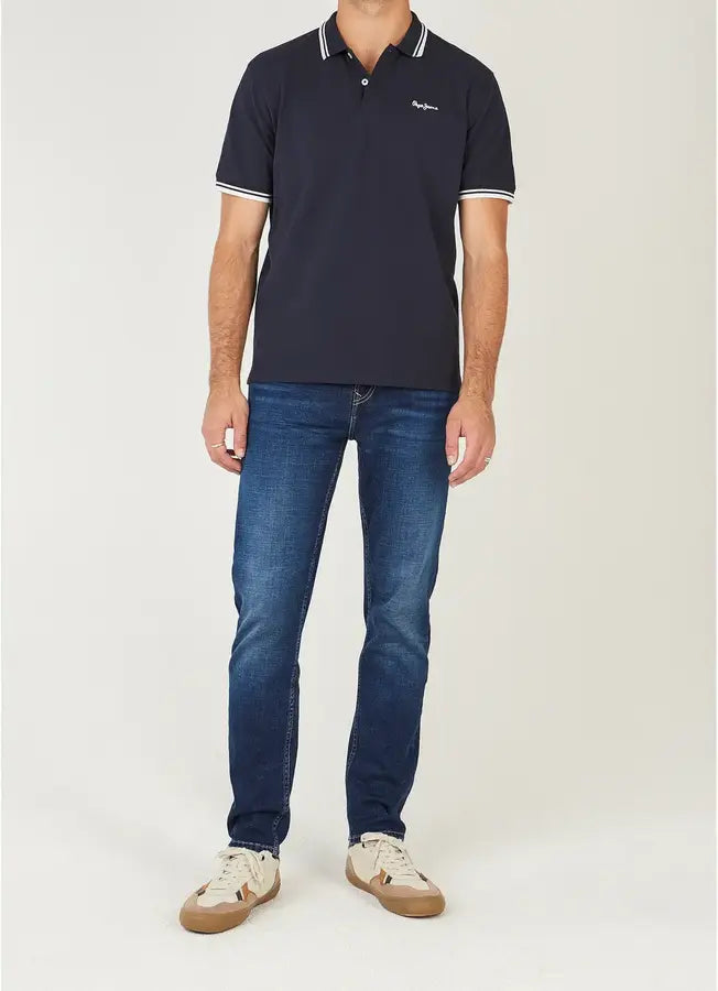 Pepe Jeans London Cash - Mid Waist Regular Straight - 5AD Jeans Vorderansicht mit klassischem Schnitt und modernem Fit