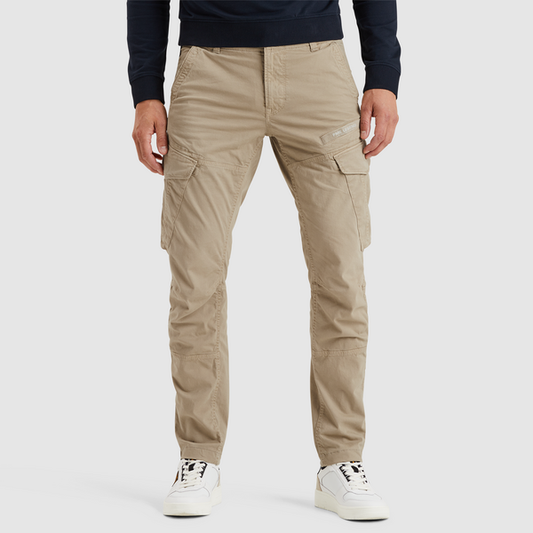 Vorderansicht der PME Legend Nordrop Tapared Hose in Plaza Taupe mit funktionalen Taschen und modernem Schnitt