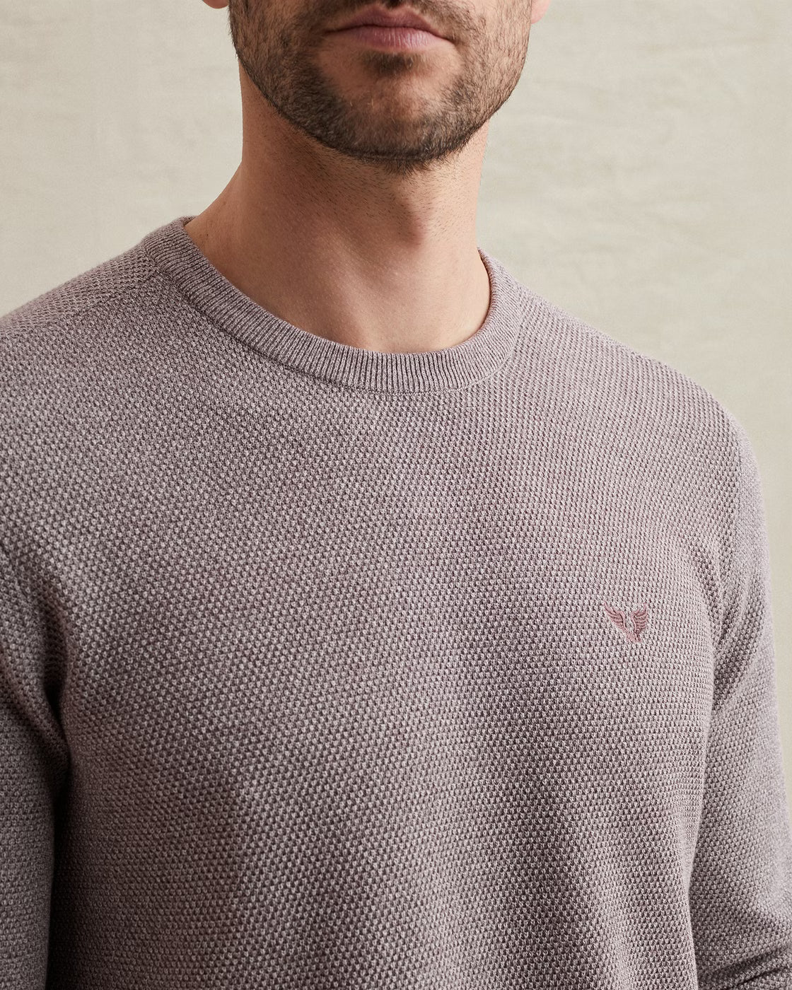 PME Legend R-Neck Cotton Modal - Moonscape Herren T-Shirt Rückansicht in der Farbe Moonscape