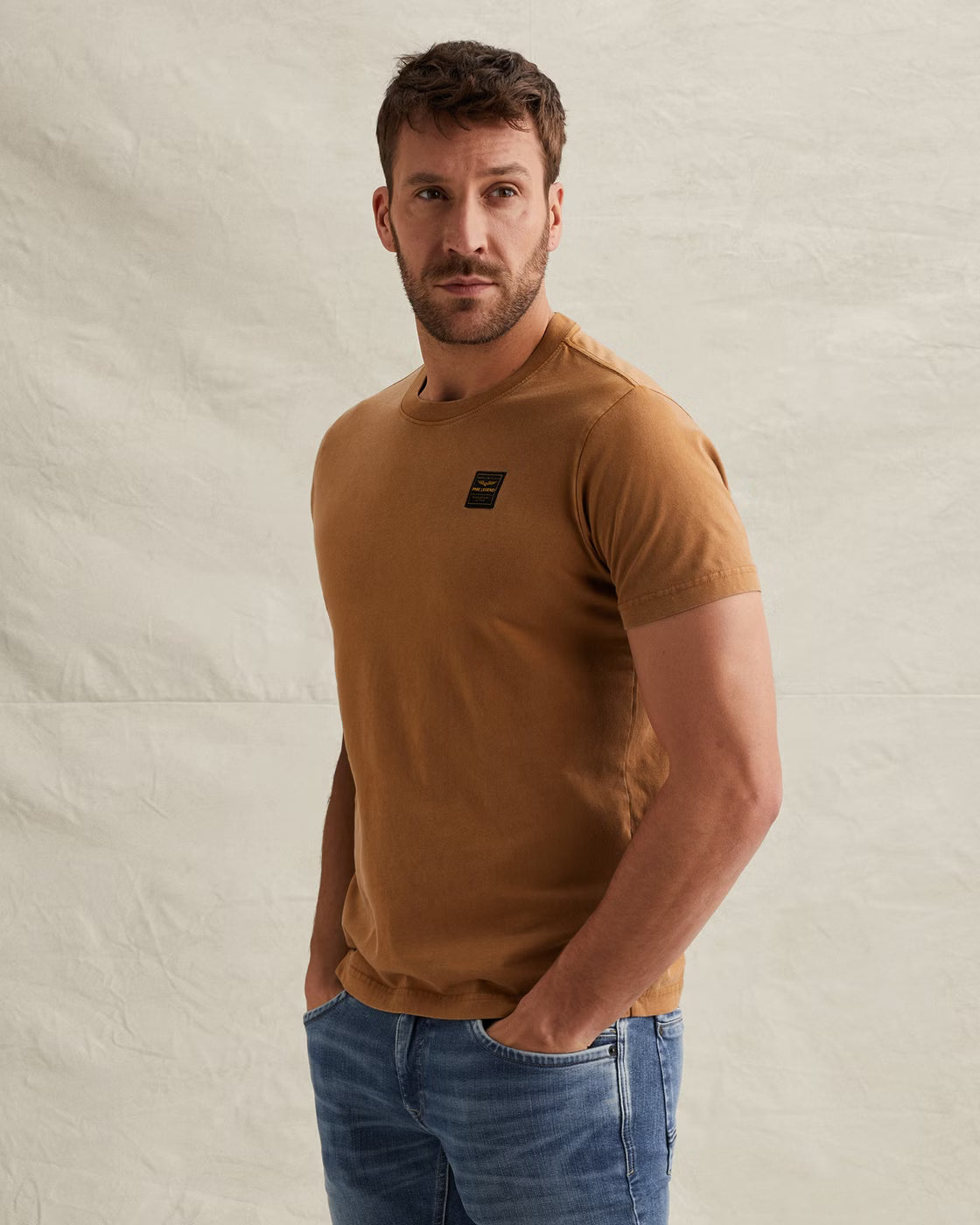 pme-legend-short-sleeve-r-neck-glazed-ginger-front