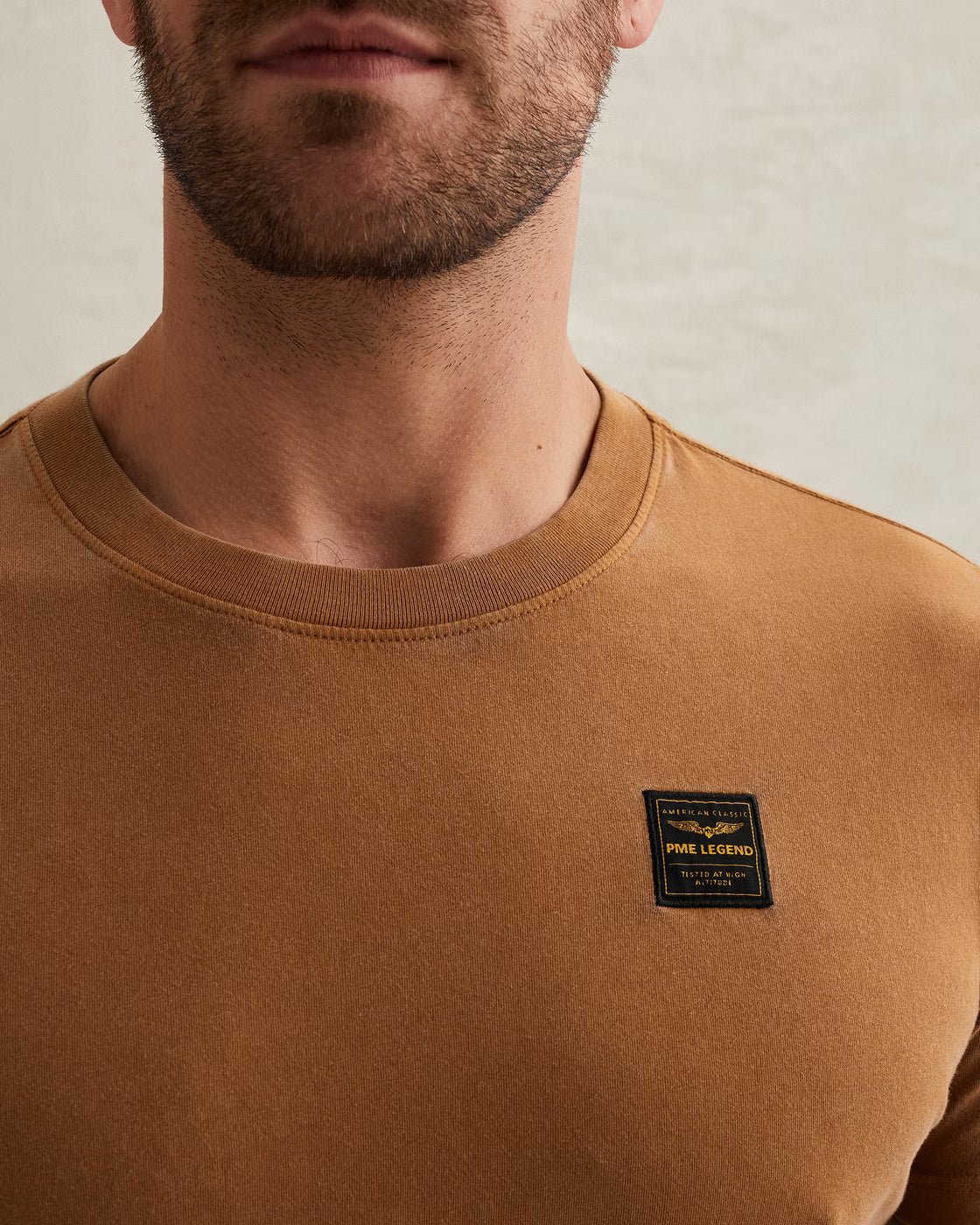 PME Legend Short Sleeve R-Neck - Glazed Ginger Herren T-Shirt in Rückansicht, bequeme Passform und moderne Farbgebung