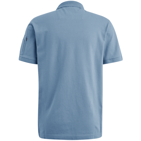 PME Legend Trackway Polo in Ashleigh Blue, Rückansicht mit schlichtem Design