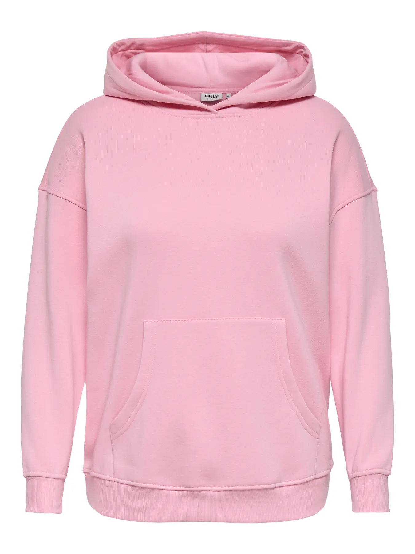 Only Carmakoma Adele Hood Sweat – Romance Rose, rosa Hoodie mit Kapuze und Kängurutasche in Vorderansicht